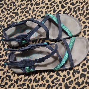 Merrell Blue and Green Performance Sandals Women's Size 11